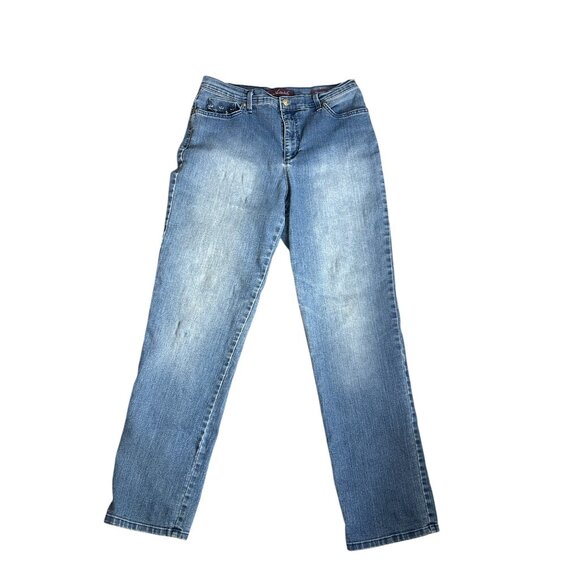 Gloria Vanderbilt Amanda Jeans Size 10 Stretch Embellished Pockets Inseam 29" - Picture 1 of 10